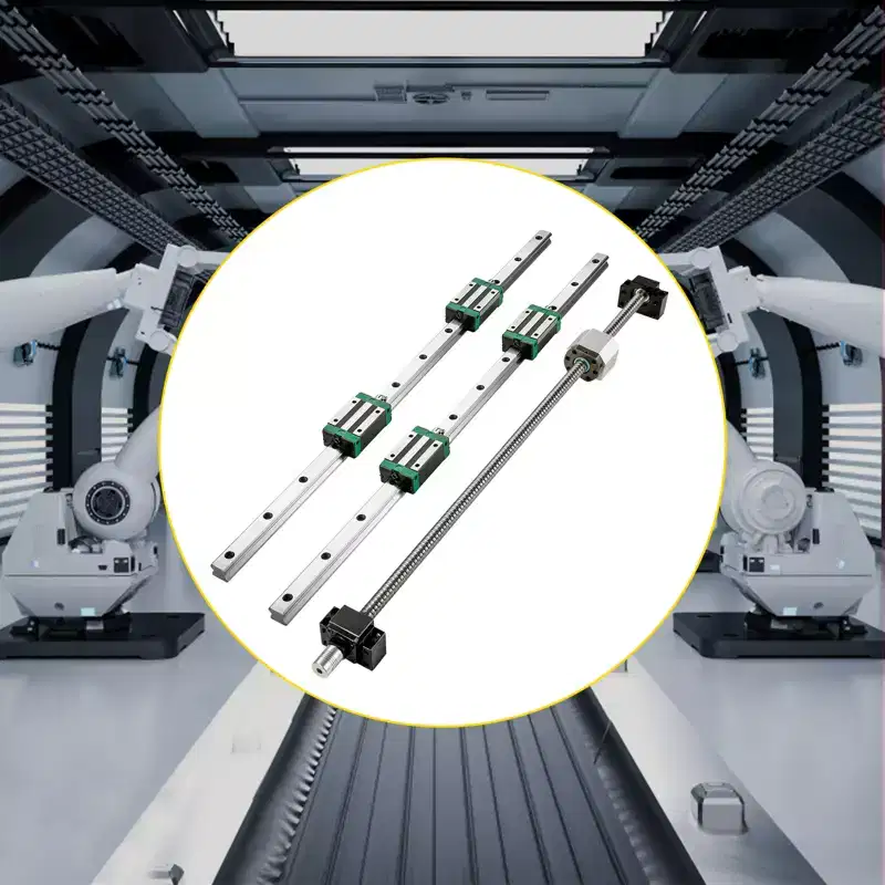 VEVOR Linear Guide Rail, 2PCS HGR20-1000mm Linear Slide Rail + 1Pcs RM1605-1000mm Ballscrew with BF12/BK12 Kit, Coupling,Silver