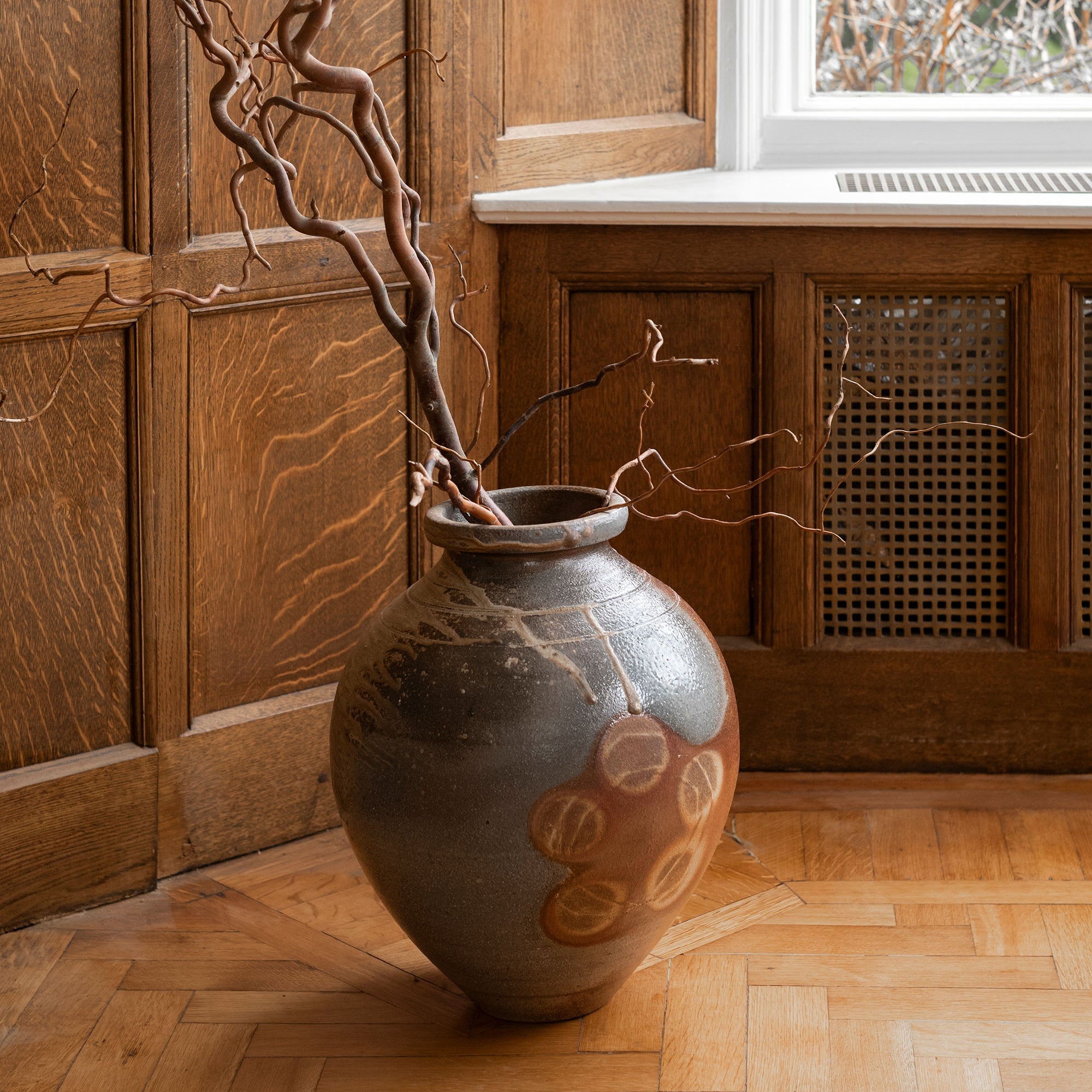 Unglazed Ash Side Fired Large Jar