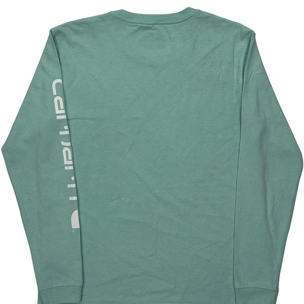 Long Sleeve T-Shirt - Women's Medium Green Cotton