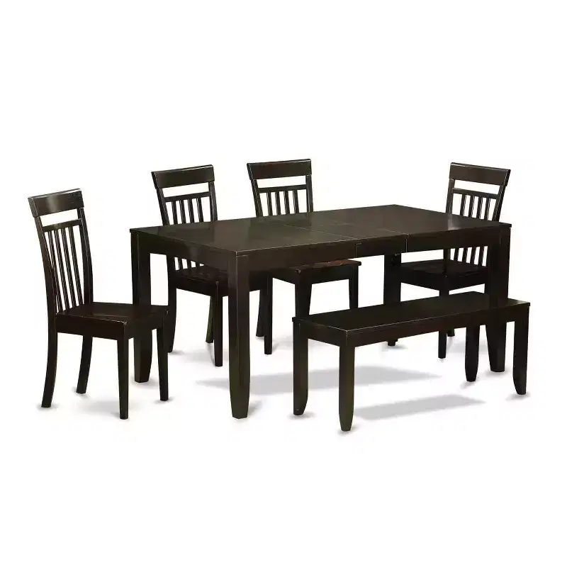 Art Deco Dining Set - 9 Piece Kitchen Table & Chair Set - 40x78 Inch Rectangle Table