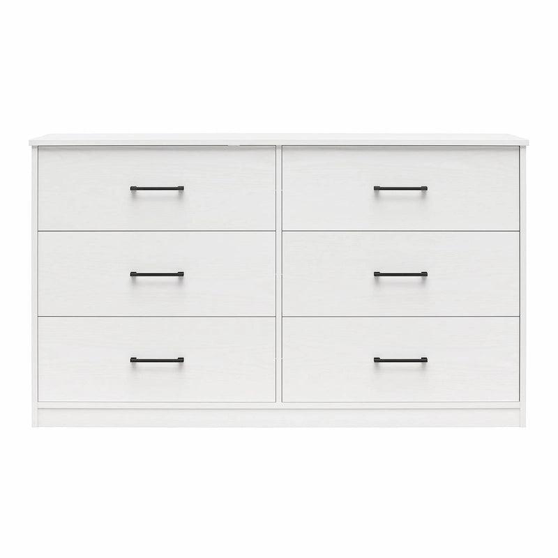 Wide 6-Drawer Dresser with Laminate Finish