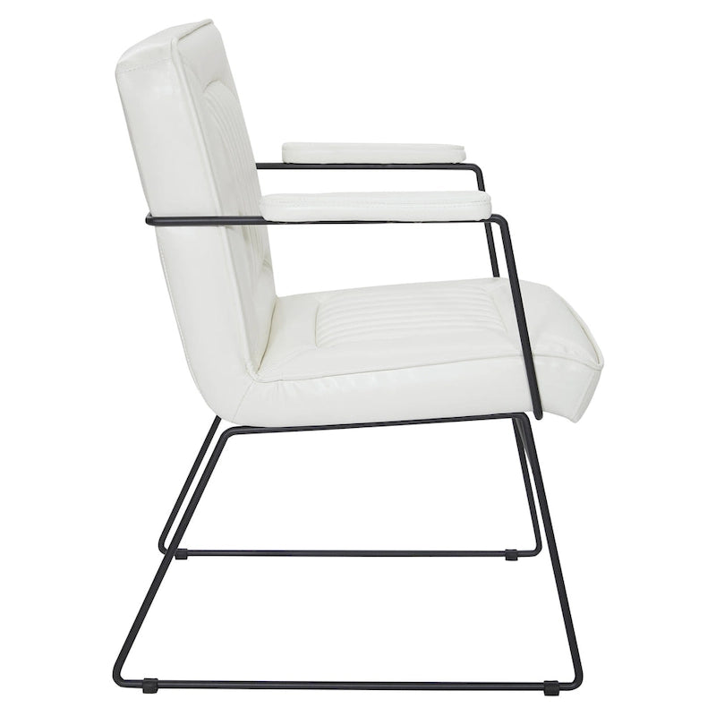 Carbon Loft Teigen Faux Leather Chair with Sled Base