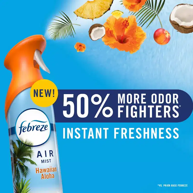 Febreze Air Mist Odor-Fighting Air Freshener - Watermelon - 8.1oz: Dye-Free, Phthalate-Free, Non-Powered