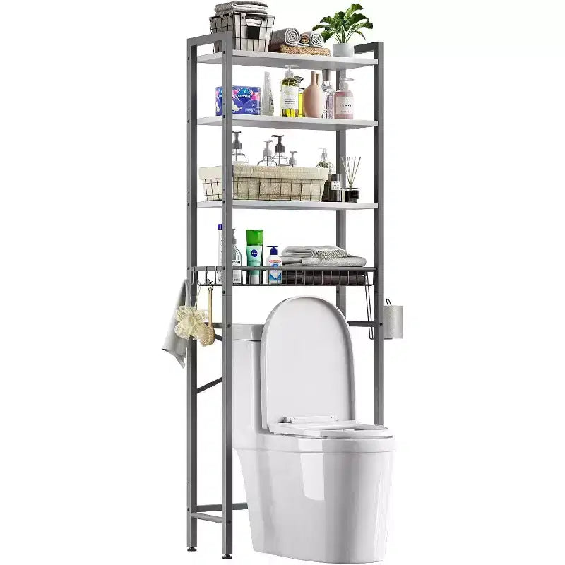 Over-The-Toilet Storage Rack(Gray- White)