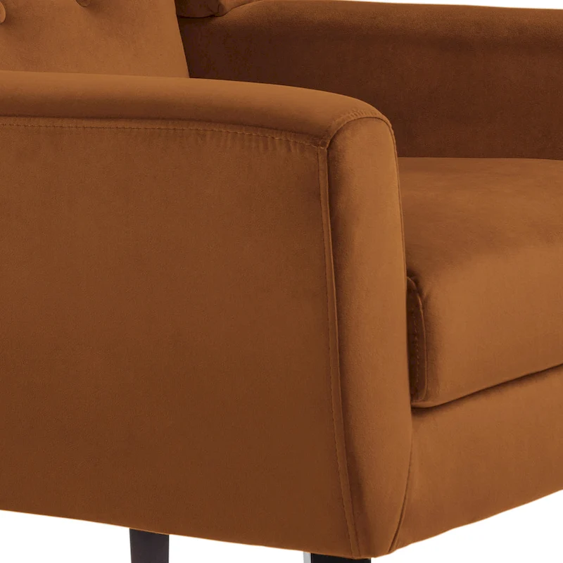 2 Set Modern Accent Chair Velvet Armchair