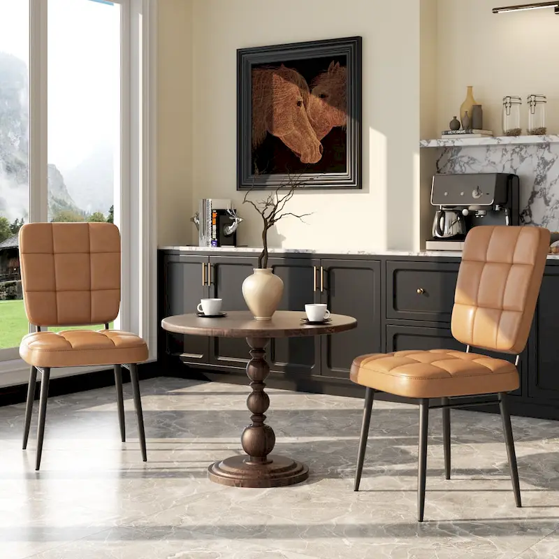 Modern Dining Chairs Set of 2/4/6/8, Upholstered Kitchen Chairs with Thick Cushion for Dining Room