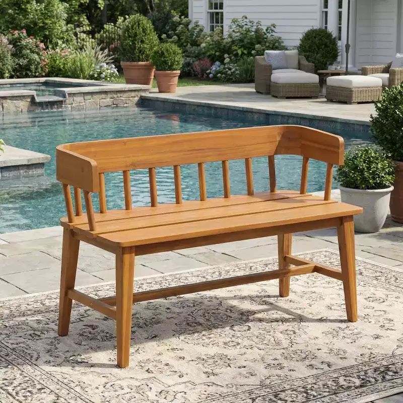 Christopher Knight Home Bramley Rustic Outdoor Acacia Wood Bench