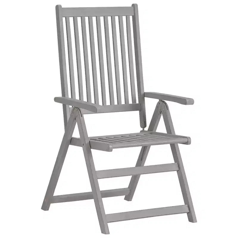 vidaXL Garden Chair Set of 6 Solid Acacia Wood Standard Foldable