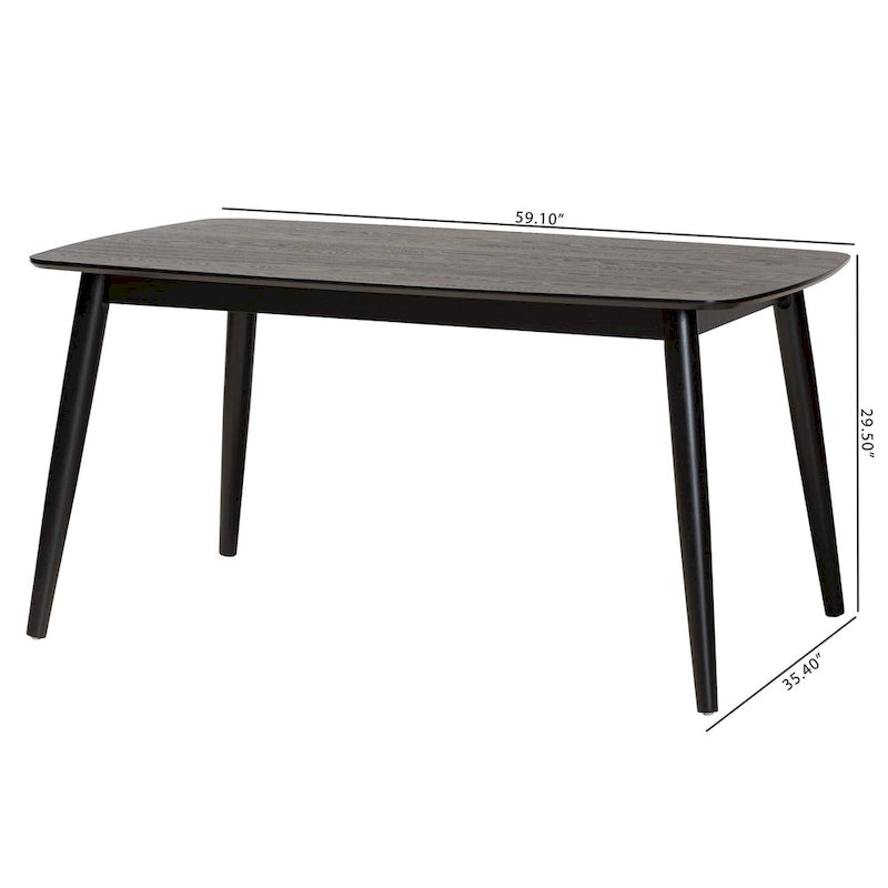 Mid-Century Modern Wood Dining Table