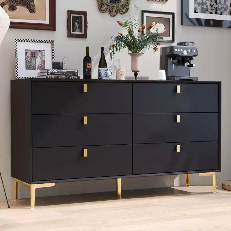 Famapy 6 Drawers Storage Dresser Modern Chest of Drawer