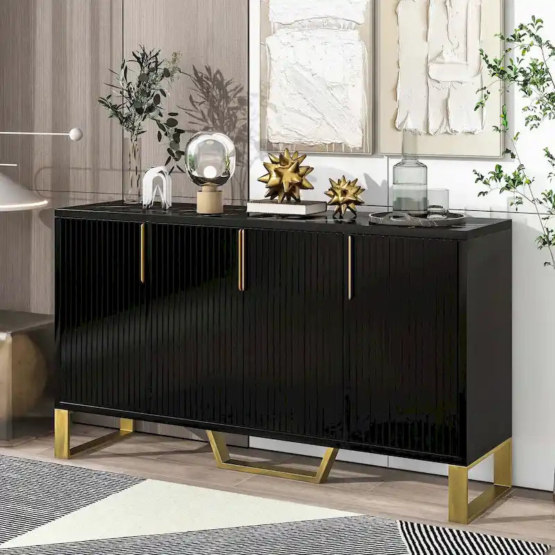 Modern Luxury Sideboard with Adjustable Shelves for Kitchen