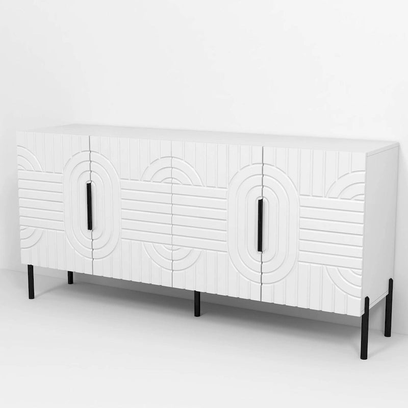 63-Inch White TV Stand Fits Up to 65-Inch TV