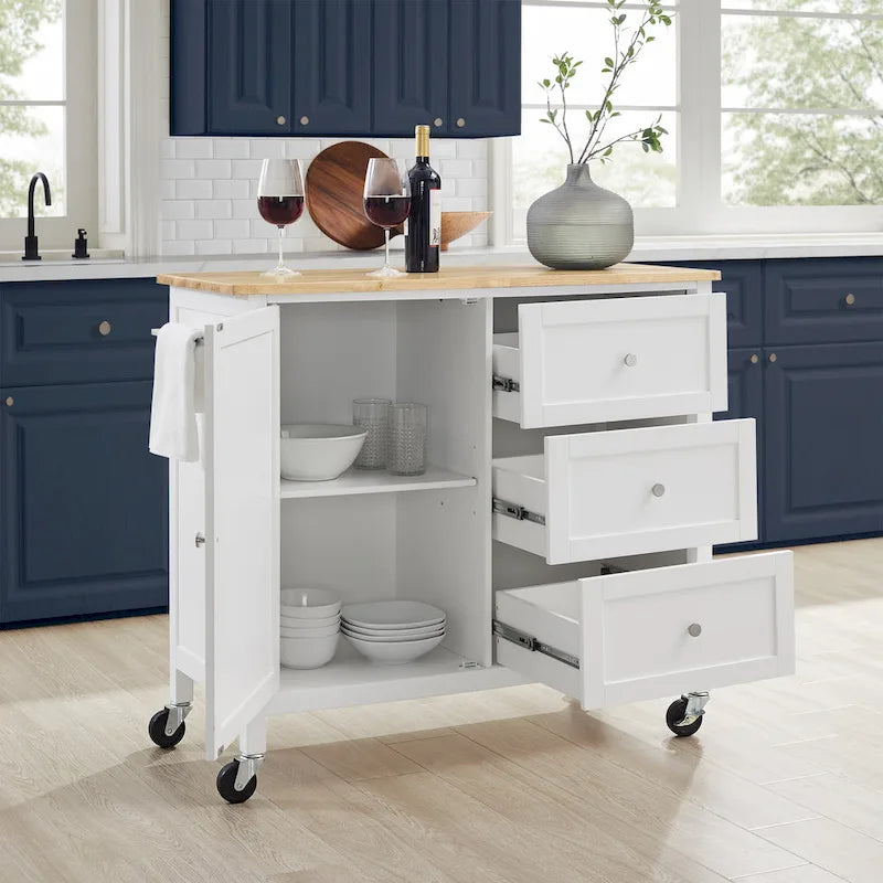 Wood Top Kitchen Island/Cart