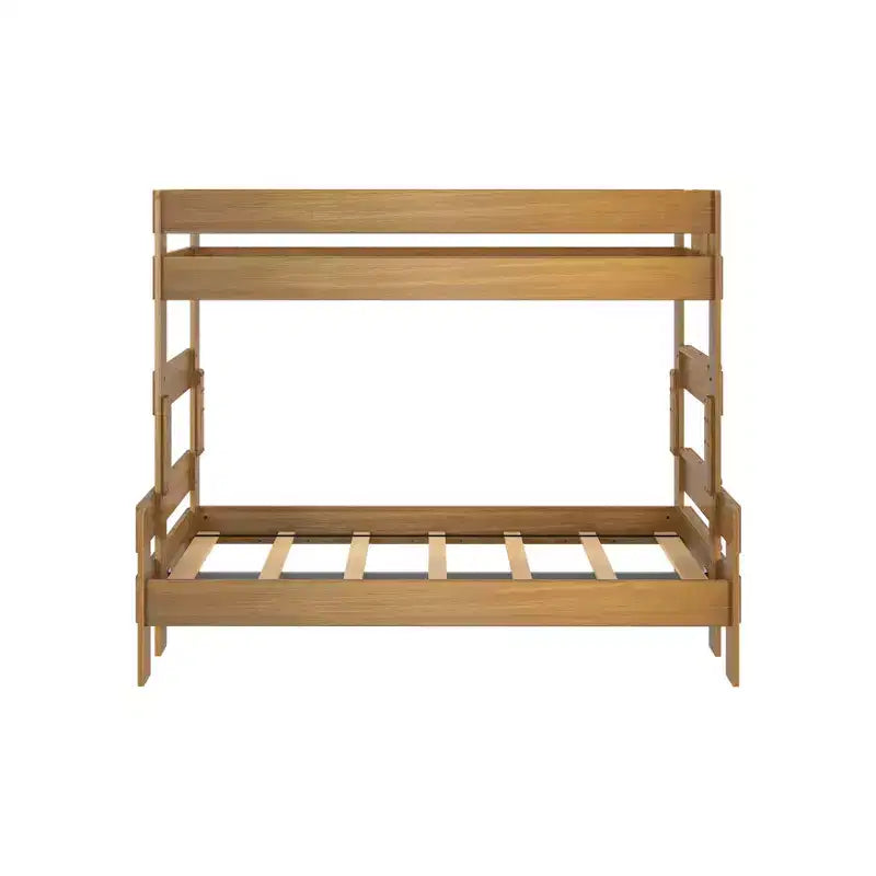 Twin over Full Bunk Bed, Modern Farmhouse Solid Wood for Kids