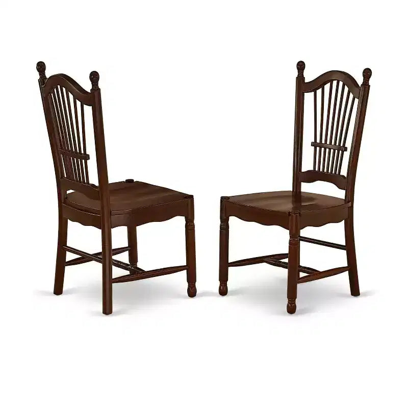 French Country Dining Set 3Pc Table & Chairs - 36 Inch Round Wood Table with 2 Seats