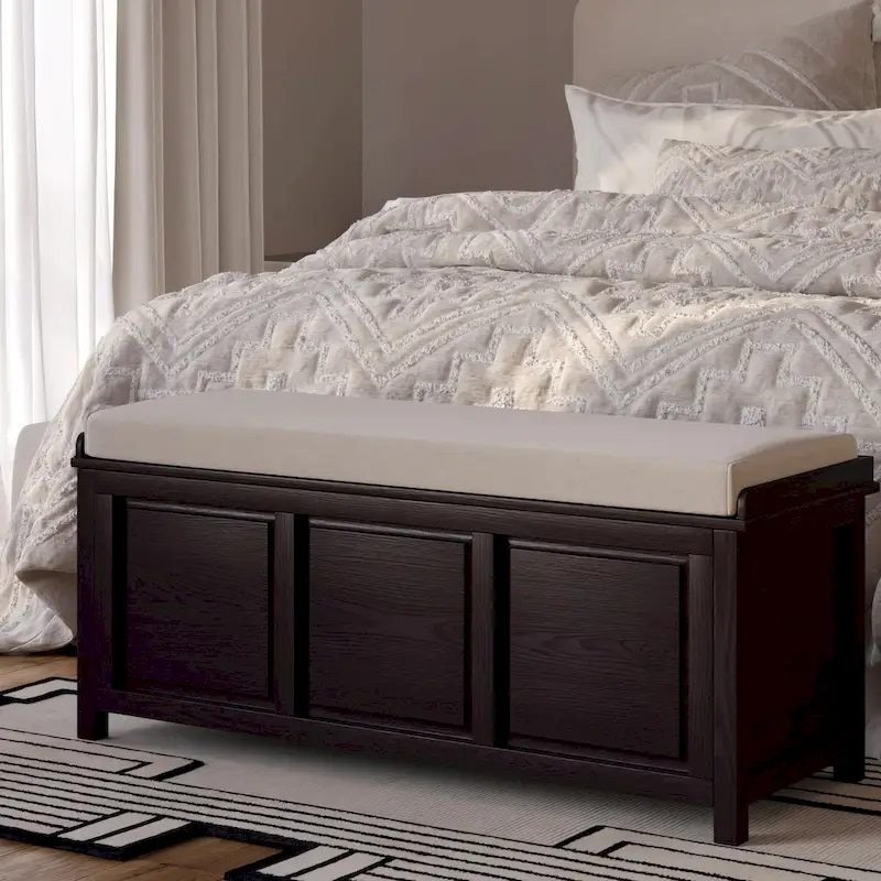 John Louis Home Solid Wood Open Top Storage Bench