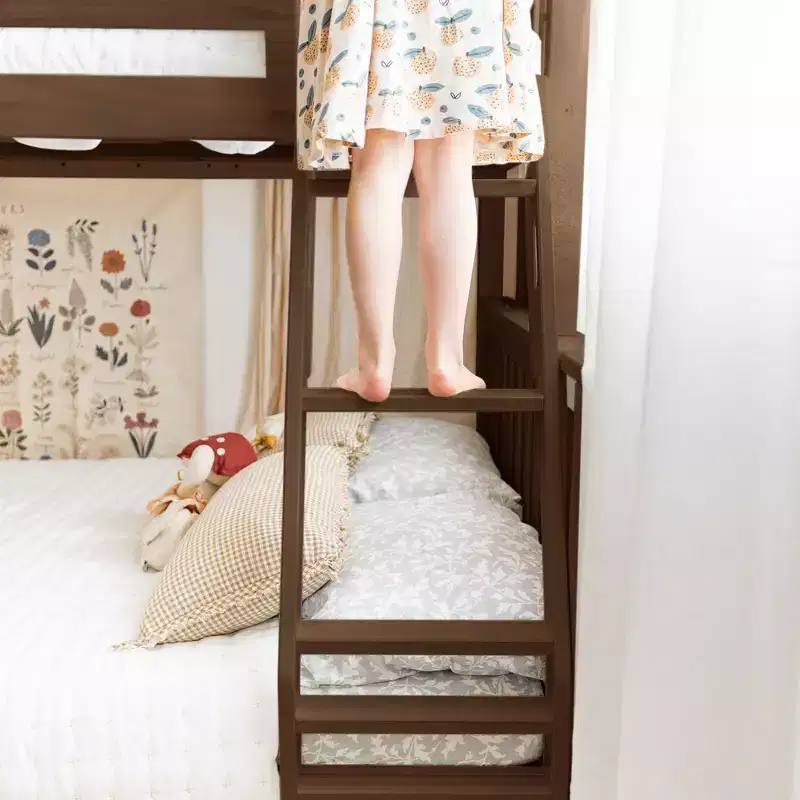 Max & Lily Solid Wood Bunk Bed, Twin over Full with Storage Trundle and Ladder for Kids
