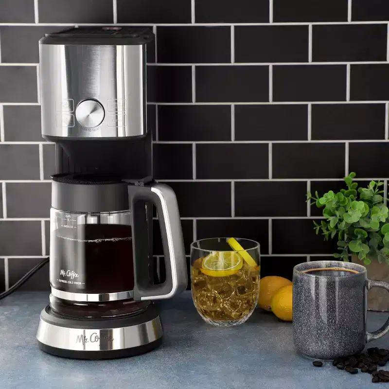 Mr. Coffee Perfect Brew Programmable 8 Cup Intelligent Coffee and Tea Brewer in Silver