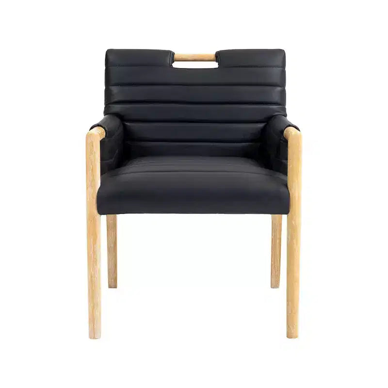 Vegan Leather Dining Arm Chair