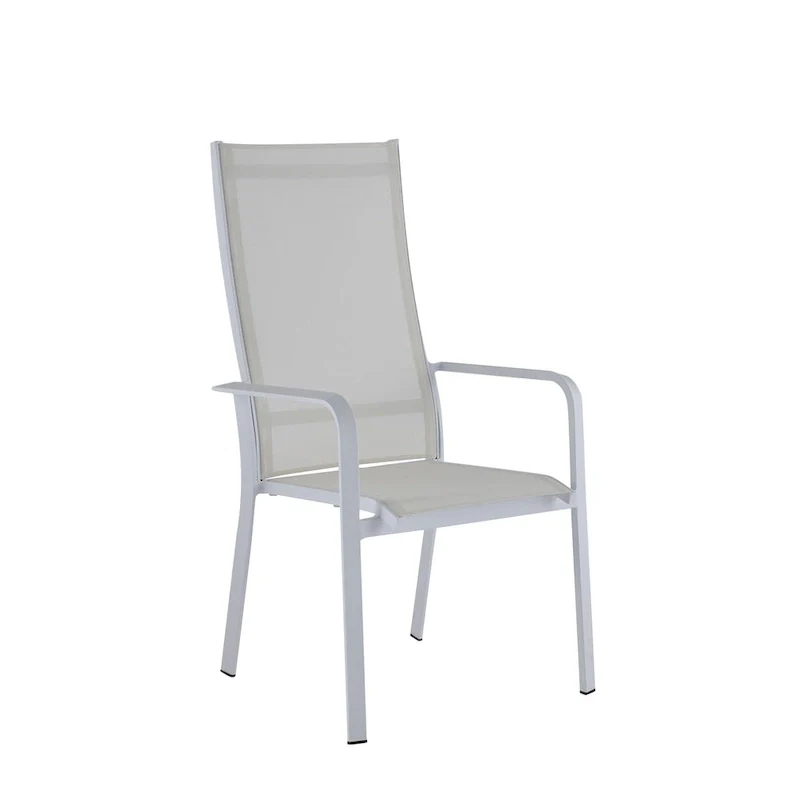 Somette Melbourne High Back Outdoor Aluminum Chair with Sling Seat (Set of 2)