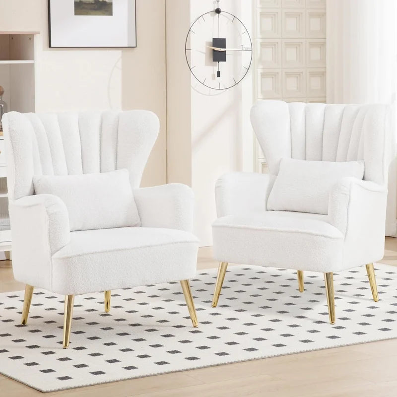 Modern Wingback Arm Chair Upholstered Accent Chair