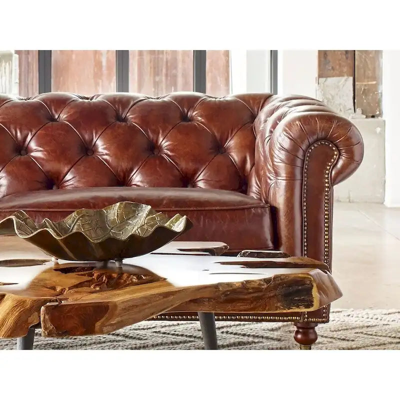 Premier Top Grain Leather Chesterfield Sofa