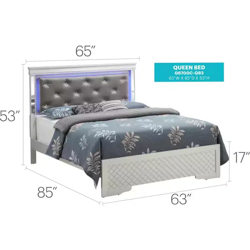 Passion Furniture Verona and Queen Panel Beds