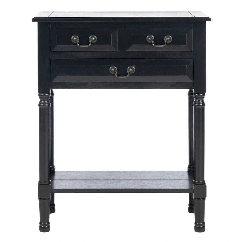 3-Drawer Console Table with Open Bottom Shelf