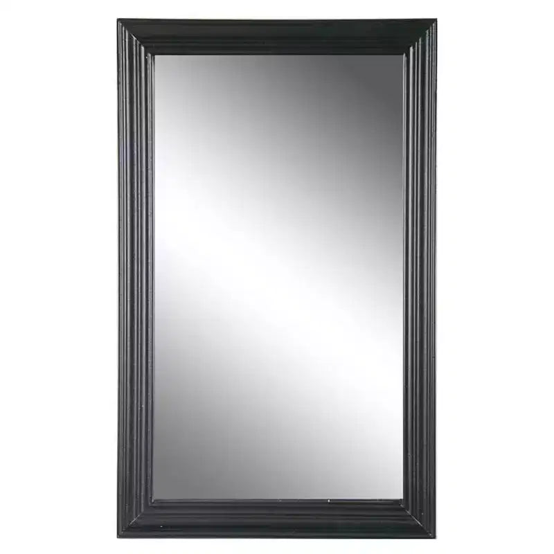26 Black Beveled Lines Framed Accent Mirror