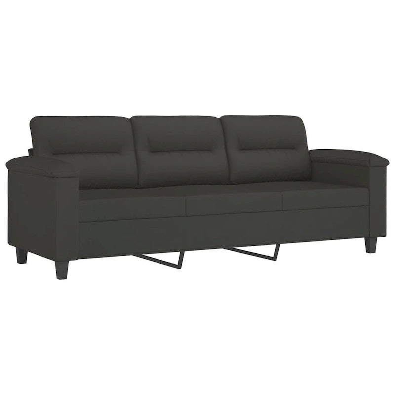 Modern Accent Upholstered Chair with Footstool Microfiber Fabric
