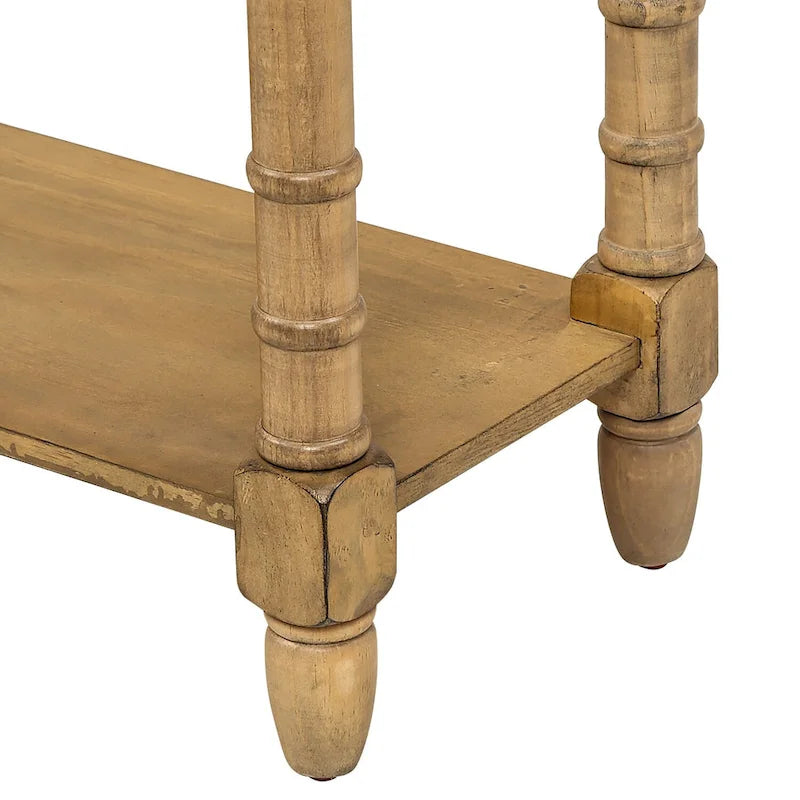 2-Drawer Console Table with Bottom Shelf