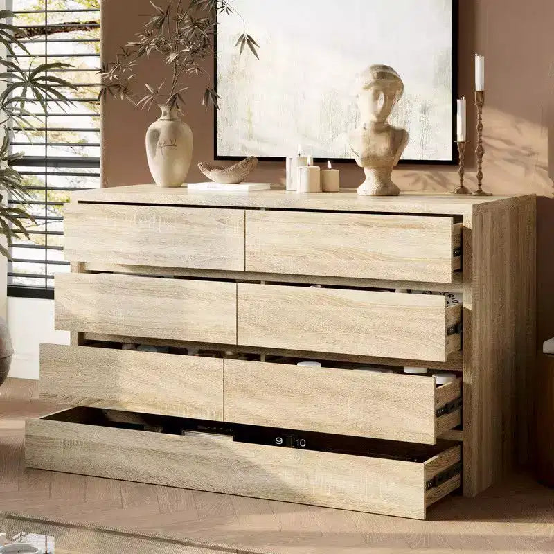 Famapy Rolling Storage Cabinet 9-Drawer Flip-Top Hidden Compartments + Foot-Activated Drawer Living Room Organizer Hidden Storage Dresser