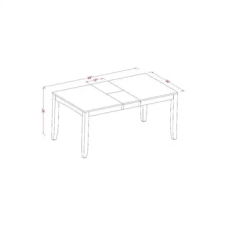 Dining Room Table Set 6 Piece - Rectangle Table, 4 Chairs & Bench - Kitchen Set