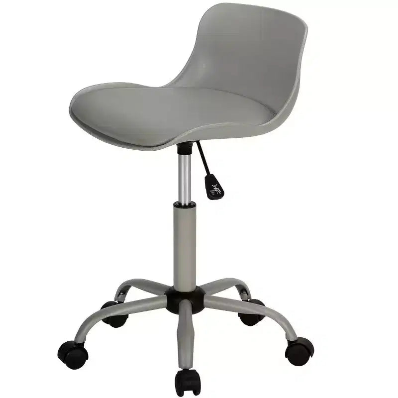 Modern Height-Adjustable Office Chair with Metal Base and Wheels, 360�� Swivel