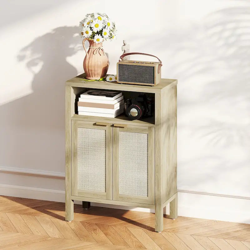 Sideboard Buffet Cabinet with Storage, Modern Accent Cabinet with 2 Doors and Adjustable Shelf, Freestanding Buffet Table