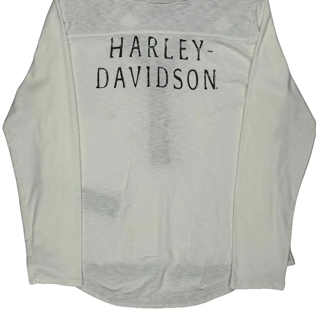 Long Sleeve T-Shirt Women Regular Fit Round Neck White Cotton