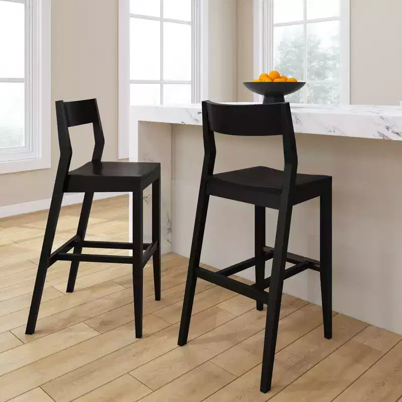 44 Solid Wood Counter Height Dining Chair for Kitchen Island and Breakfast Bar