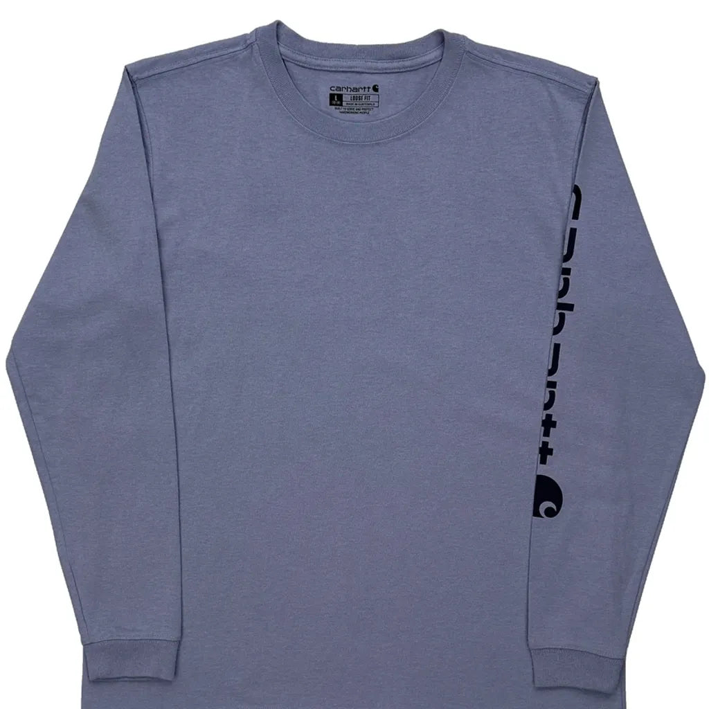Long Sleeve T-Shirt Large Purple Cotton Women's Casual