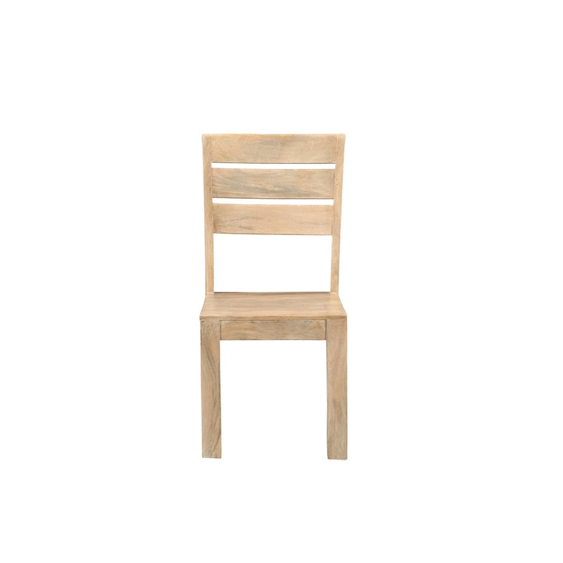 Solid Mango Wood Dining Chairs, Set of 2