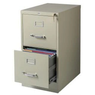 22-Deep 2-Drawer Letter Vertical File Cabinet