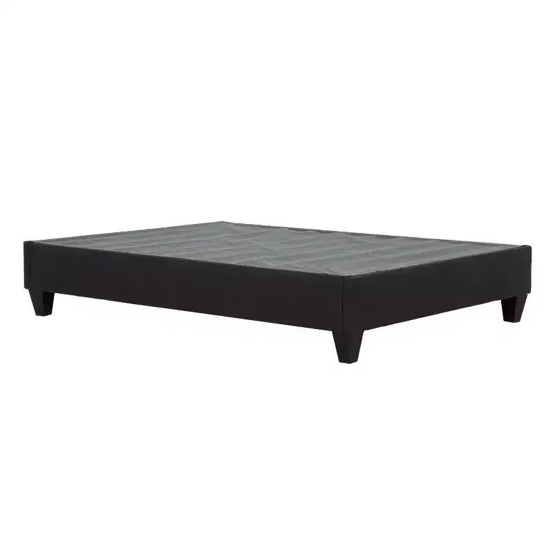 Carter Dark Grey Upholstered Platform Bed Frame