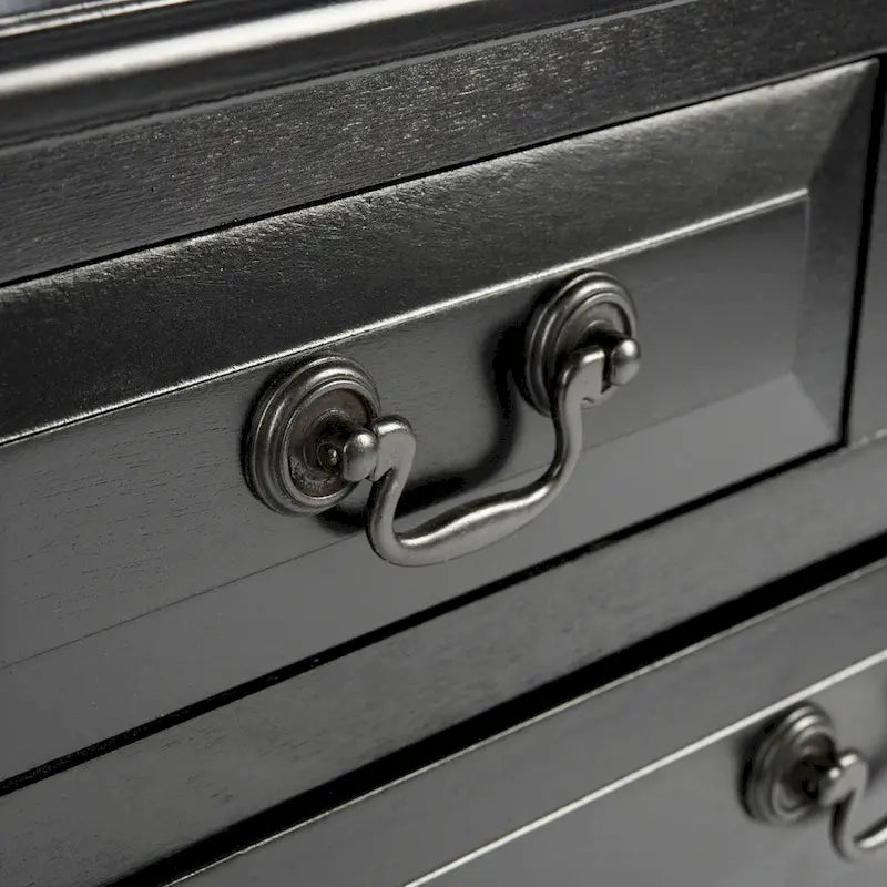 3-Drawer Console Table with Open Bottom Shelf