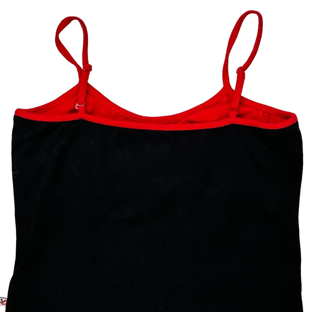 Women's Graphic Sleeveless Top Black Cotton Regular Fit Casual Streetwear XL