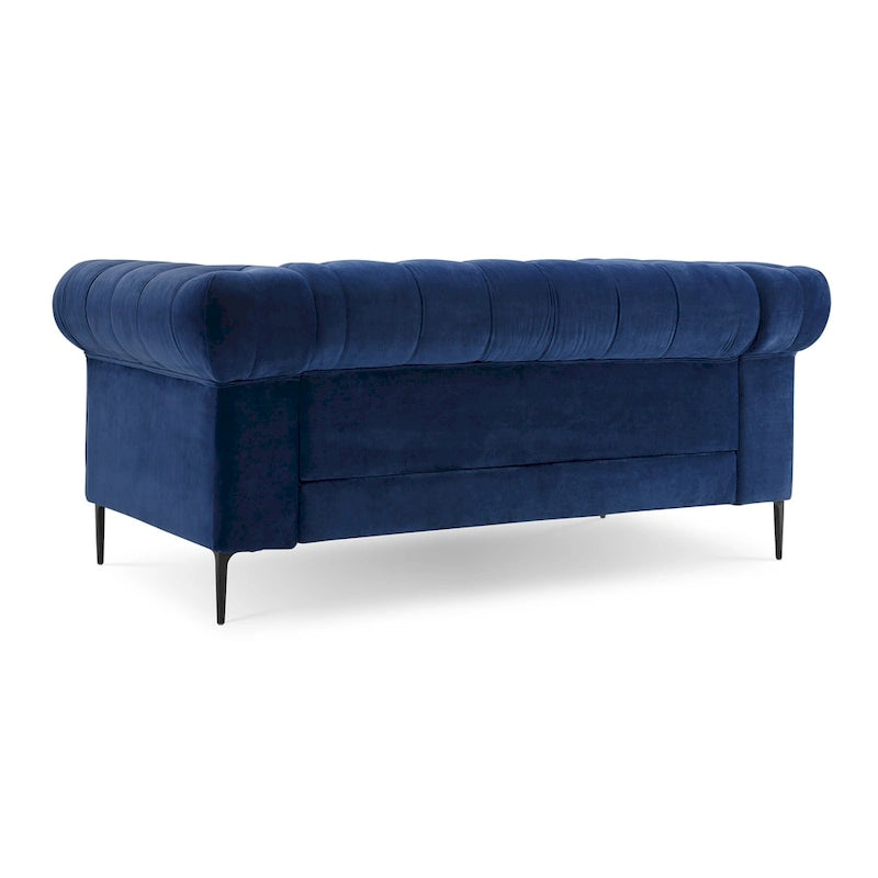 Tufted Velvet Chesterfield Loveseat Sofa