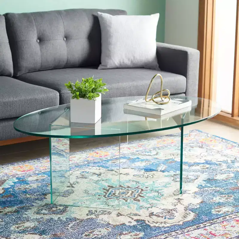 Carsten Temp Glass Coffee Table - COF7302A-2BX - Clear - Safavieh