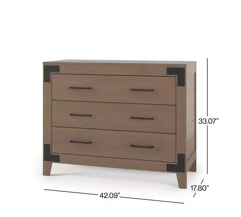 Child Craft Lucas Crib and Dresser Nursery Set, 2-Piece, Includes 4-in-1 Convertible Crib and 3-Drawer Dresser