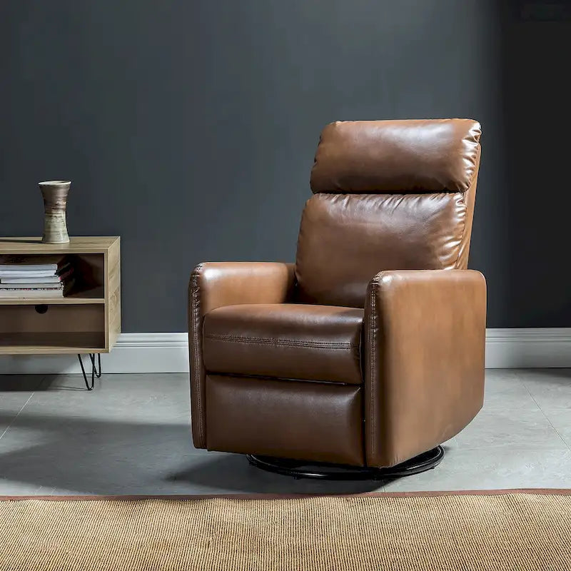 Manual Swivel Recliner with Metal Base