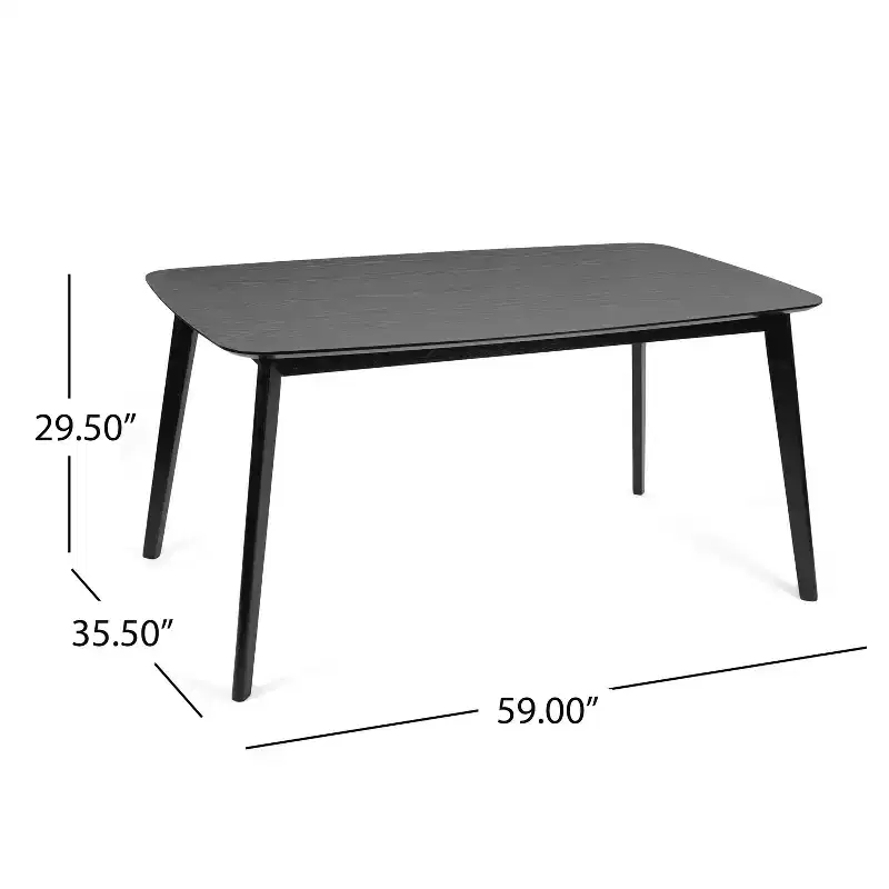 GDFStudio Anne Mid Century Modern Wood Dining Table