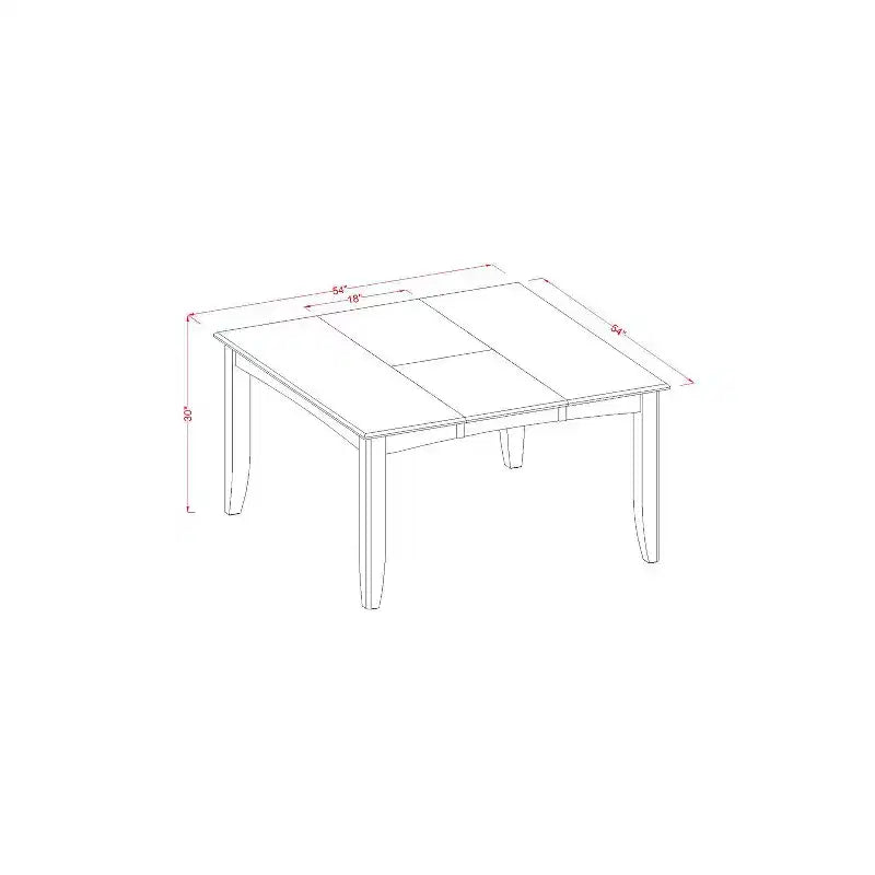 Rustic Dining Room Set - Kitchen Table with 8 Chairs - Space Saving Design