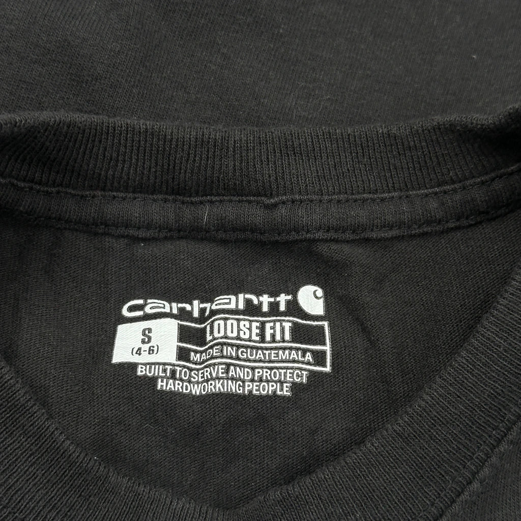 Women's Long Sleeve Crew Neck T-Shirt Black Cotton Regular Fit